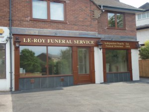 Front of Le Roy Funerals Topsham Road premises.
