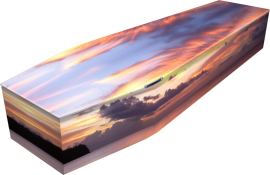Sunset sky coffin